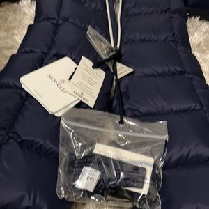 Moncler snow suit. Never worn. Size 12/18 months